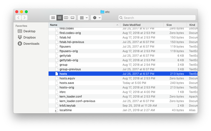 edit host files for mac