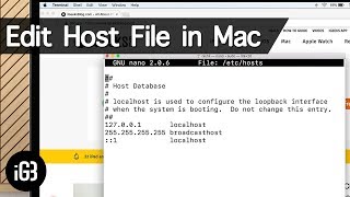 edit host files for mac